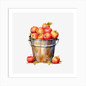 Apple Bucket Art Print