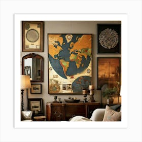 World Map Wall Art Art Print