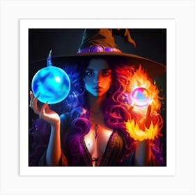 Sydney Witch With Fireballs Art Print