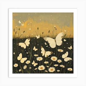Butterflies Fairycore Painting 1 Art Print