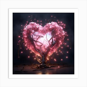 Heart Shaped Tree. Art Print