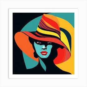 Woman In A Hat 23 Art Print