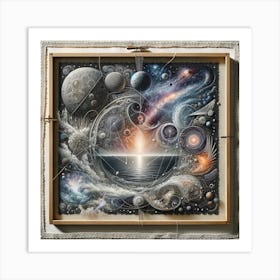 Universe embroidery Art Print