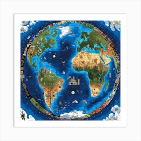 A Large Mosaic Of The Earth With Many In Ygamisi4qv Ynnfot4lu1q Isa3wzewrditx4r06s1qaa (1) Poster