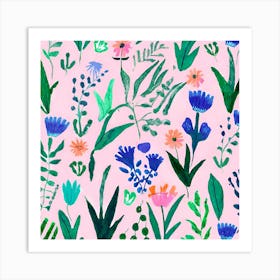 Pink Flowers Art Print