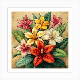 Hawaiian Flowers Art 6 Art Print