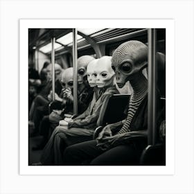 Alien Subway 3 1 Art Print