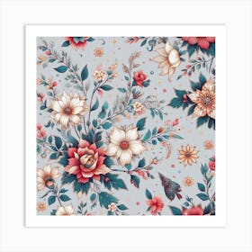 Floral Pattern 1 Art Print