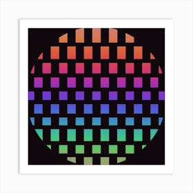 Rainbow Squares 1 Art Print