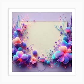 Frame With Flowers 2 Art Print