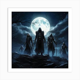 The Rising Undead In The Full Moon (22) Art Print