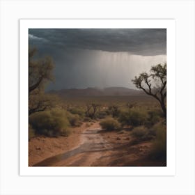 Stormy Day In The Desert Art Print