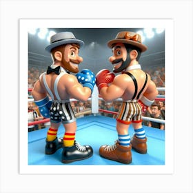 Boxing Match 9 Art Print