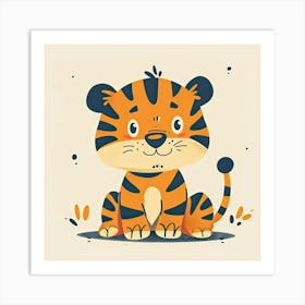 Charming Illustration Tiger 1 Art Print