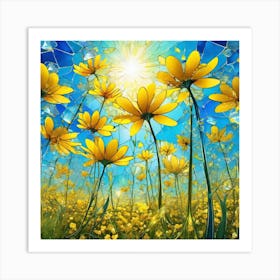 Daisies In The Sun Art Print