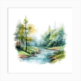 Watercolor Landscape 14 Art Print