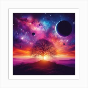 Tree In The Sky 49 Art Print