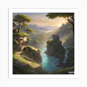 Fantasy Landscape Painting Art Print