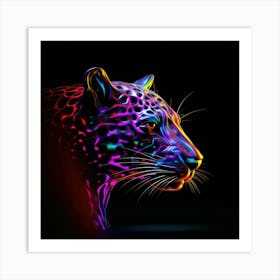 Neon Leopard 3 Affiche