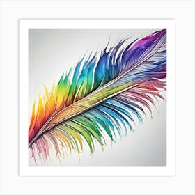 Rainbow Feather 4 Art Print