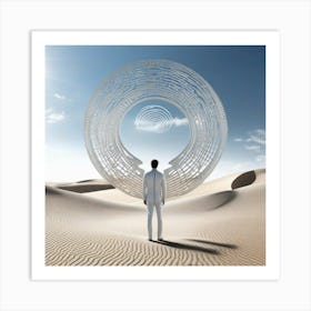 Man In The Desert 228 Art Print