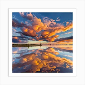 Sunset Reflected In Water Art Print