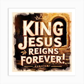 King Jesus Reigns Forever 1 Art Print