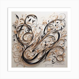 Quilling Art Art Print