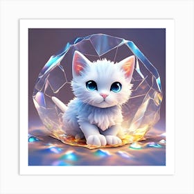 Kitty In A Crystal Ball Art Print