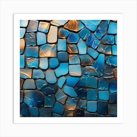 Photography Of The Texture Of A Mosaic Of Glass Art Print