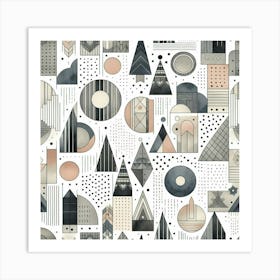 Abstract Geometric Pattern Art Print