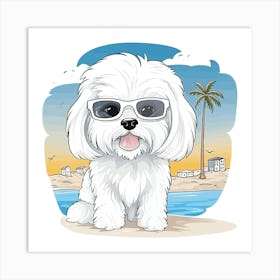 Maltese Dog Art Print