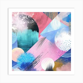 Abstract Painting in Pastel Dreams Palette 1 Art Print