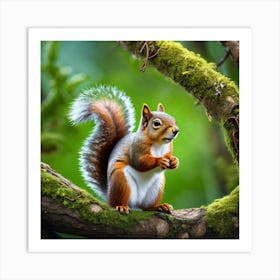 Squirrel In The Forest 291 Art Print