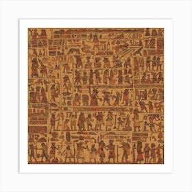 Egyptian Hieroglyphs Art Print