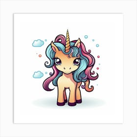 Cute Unicorn 748 Art Print