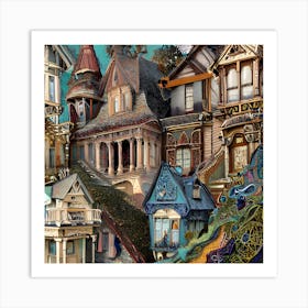 Victorian Houses Art Print