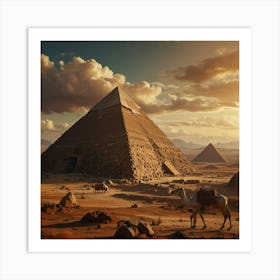 Egyptian Pyramids Art Print