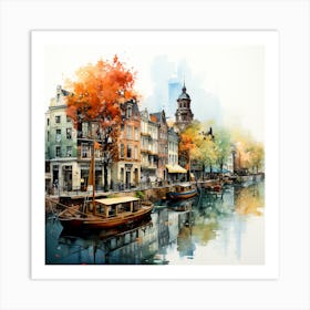 Elevated Elegance: Aerial Bliss in Amsterdam Art Print