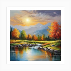 Autumn In The Mountains Art Print