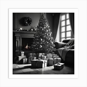 Christmas Tree In The Living Room 12 Art Print