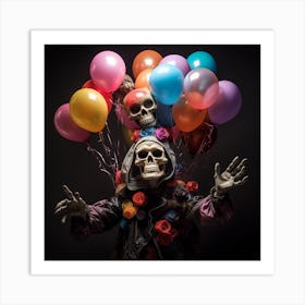 Skeleton party Art Print