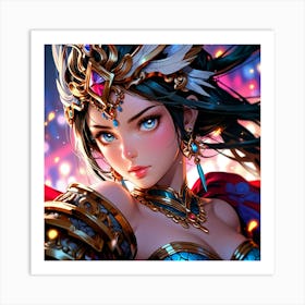 Default A Gracefully Fierce Anime Warrior Princess Her Intrica 0 (6) Art Print