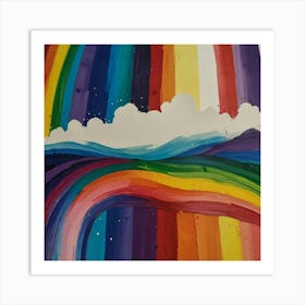 Default Create Unique Design Of Rainbow Art Painting 1 Art Print