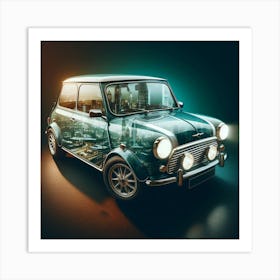 Urban City Mini Cooper Art Print