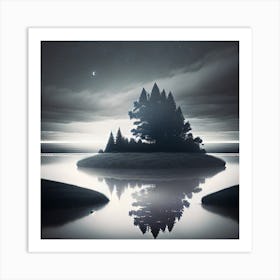 Island In The Night Art Print