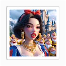 Snow White And The Seven Dwarfs Art Print