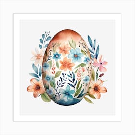 Watercolor Easter Egg Art Print