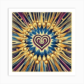 Heart Of Gold 1 Art Print