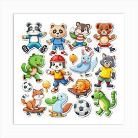 Children'S Sticker Set Art Print